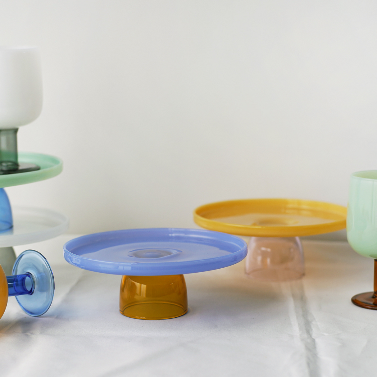 amabro・TWO TONE STAND 玻璃蛋糕架