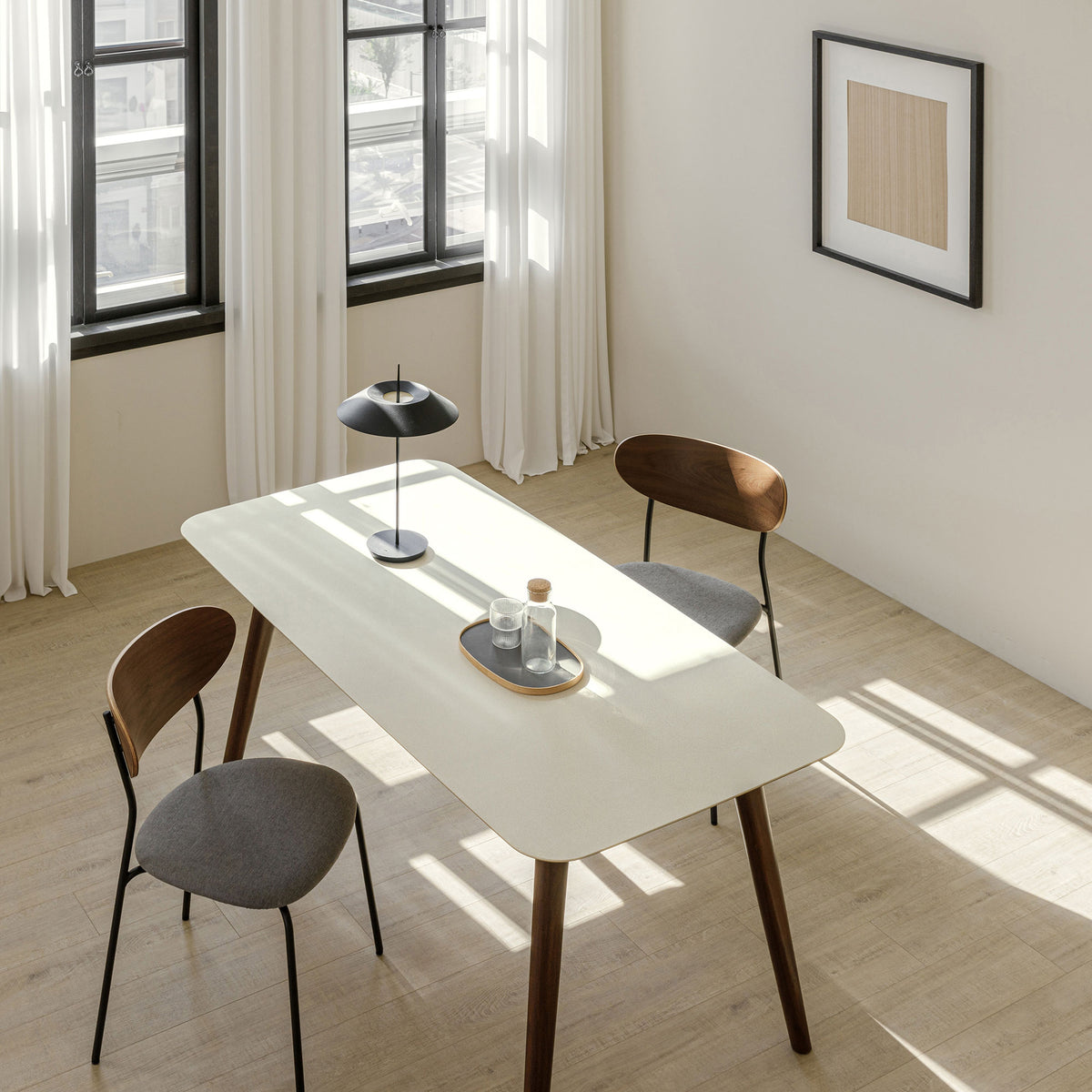 flat point・DEER Ceramic Table Walnut 陶瓷板實餐桌 (胡桃木)