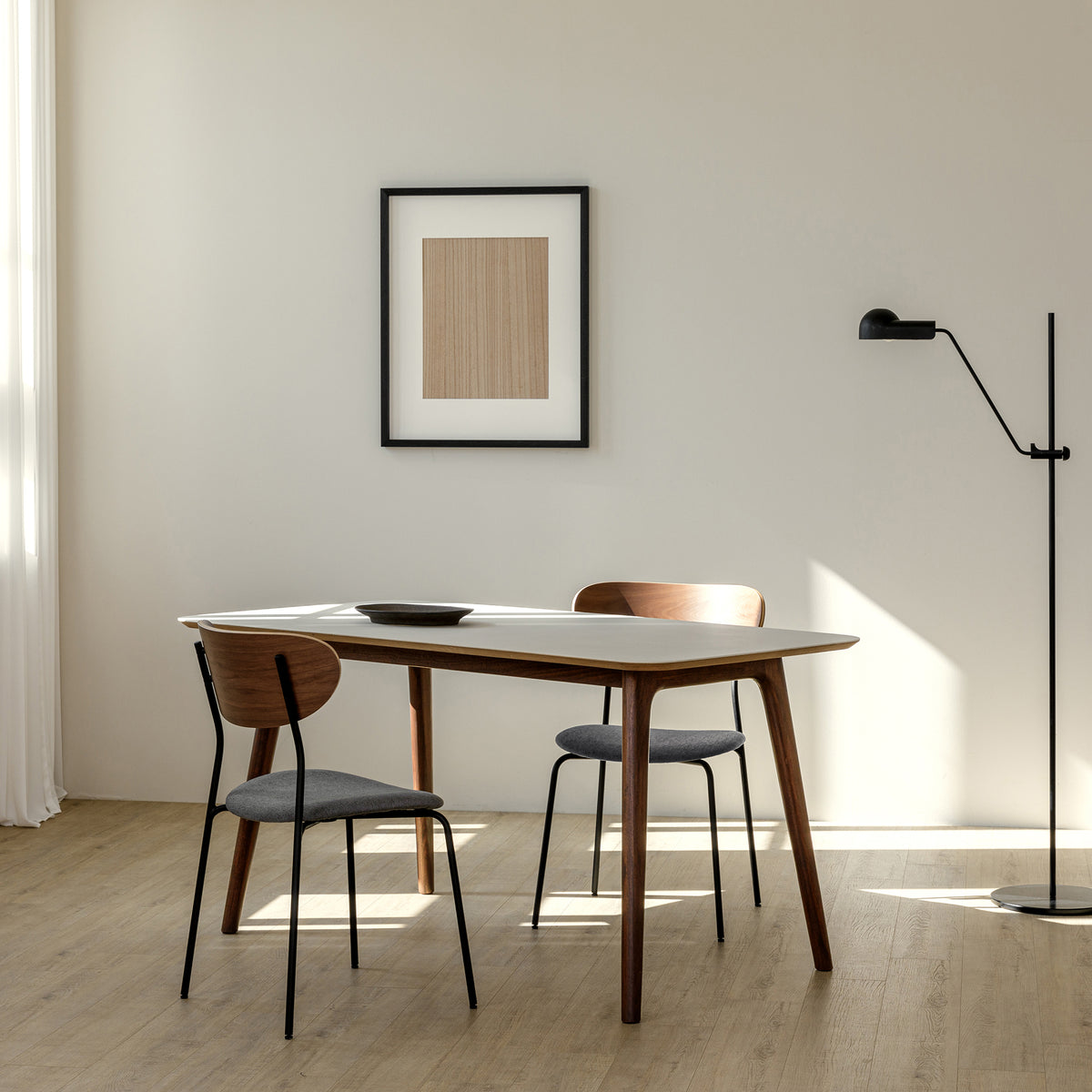 flat point・DEER Ceramic Table Walnut 陶瓷板實餐桌 (胡桃木)