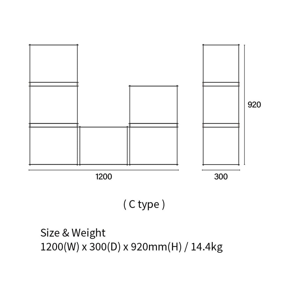 rhombus lab・Module Shelf 模組化收納層架 (6入組)