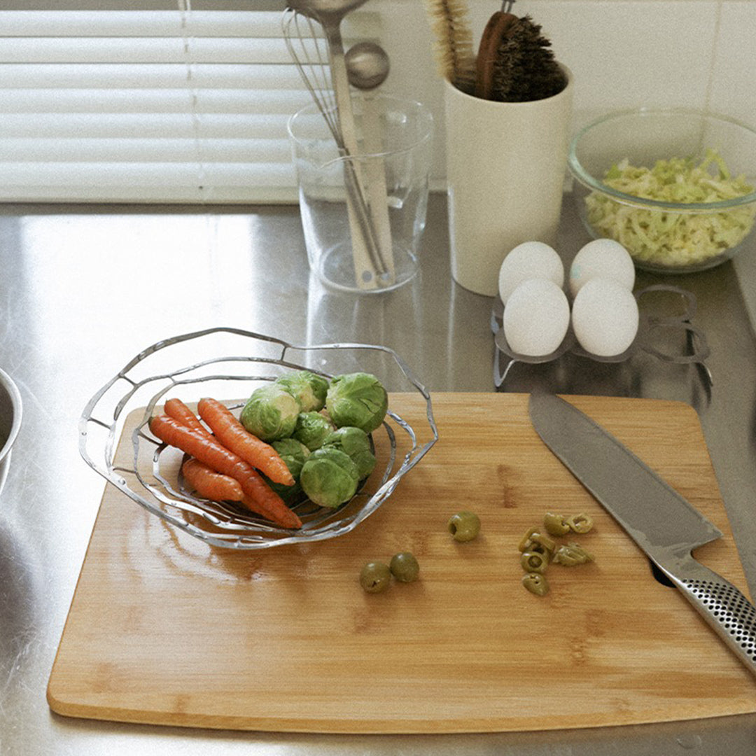 rhombus lab・Stainless Egg Stand+ Flex Basket Round 蛋架+ 圓形可彎籃禮盒組