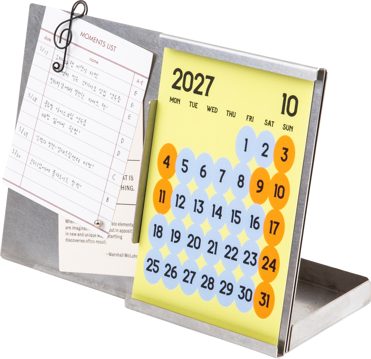 rareraw・Steel Calendar Board 鋼製磁吸月曆板