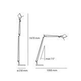 Artemide・Tolomeo Floor (Aluminium)  兩節閱讀立燈