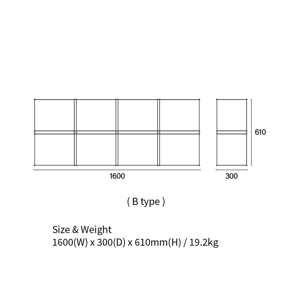 rhombus lab・Module Shelf 模組化收納層架 (8入組)