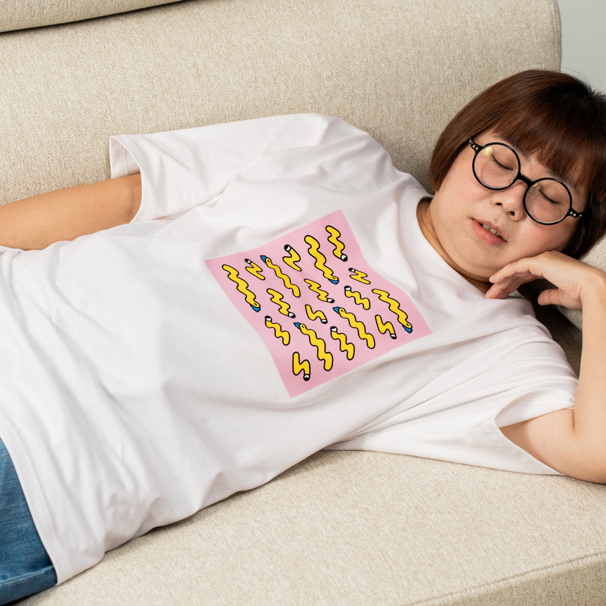 Sheeper × 小高潮色計事務所｜聯名T-shirt 瞌睡蟲