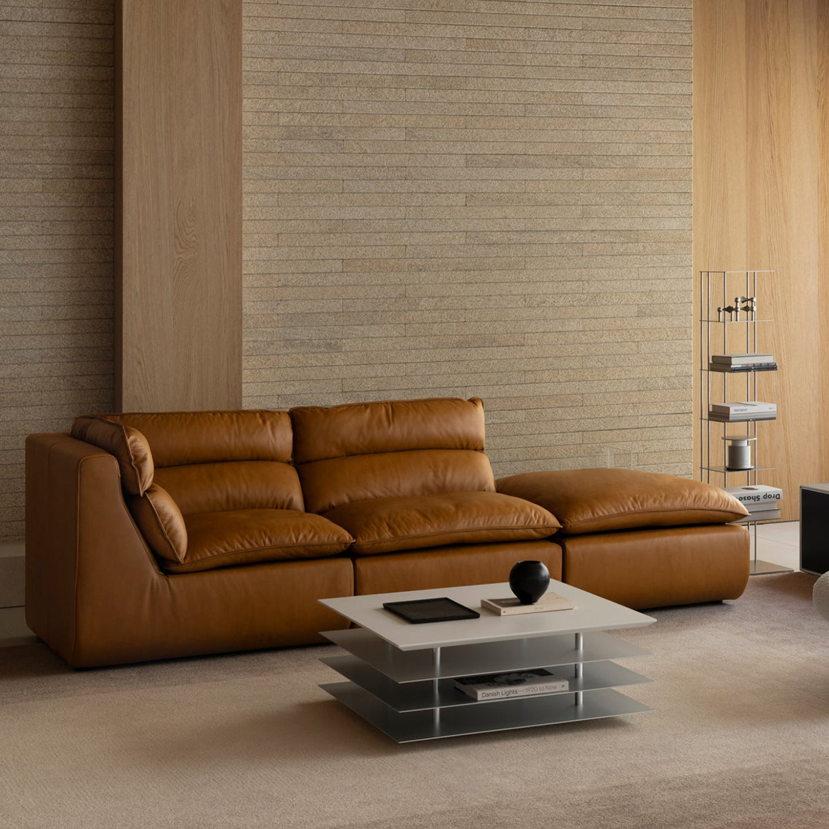 flat point・VEMBER Sofa 3 Open (Leather) 三人座真皮模組沙發