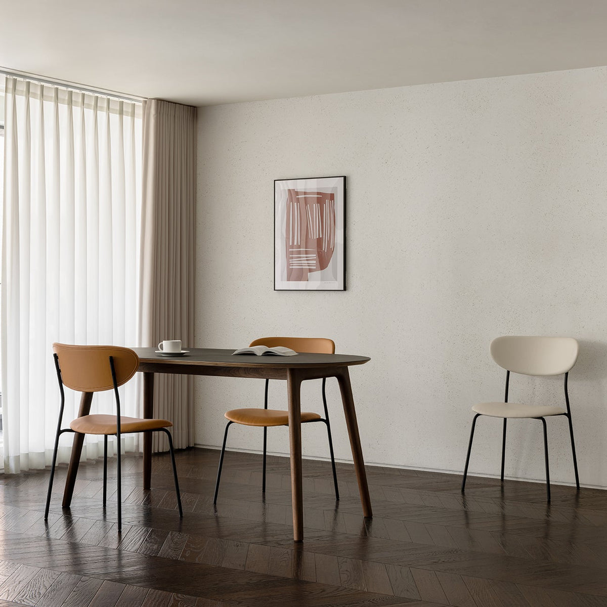 flat point・VOLINI Leather Chair 皮革餐椅
