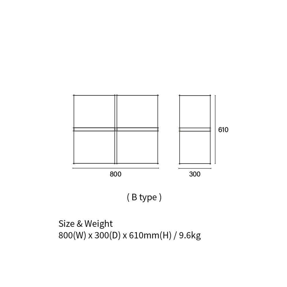 rhombus lab・Module Shelf 模組化收納層架 (4入組)