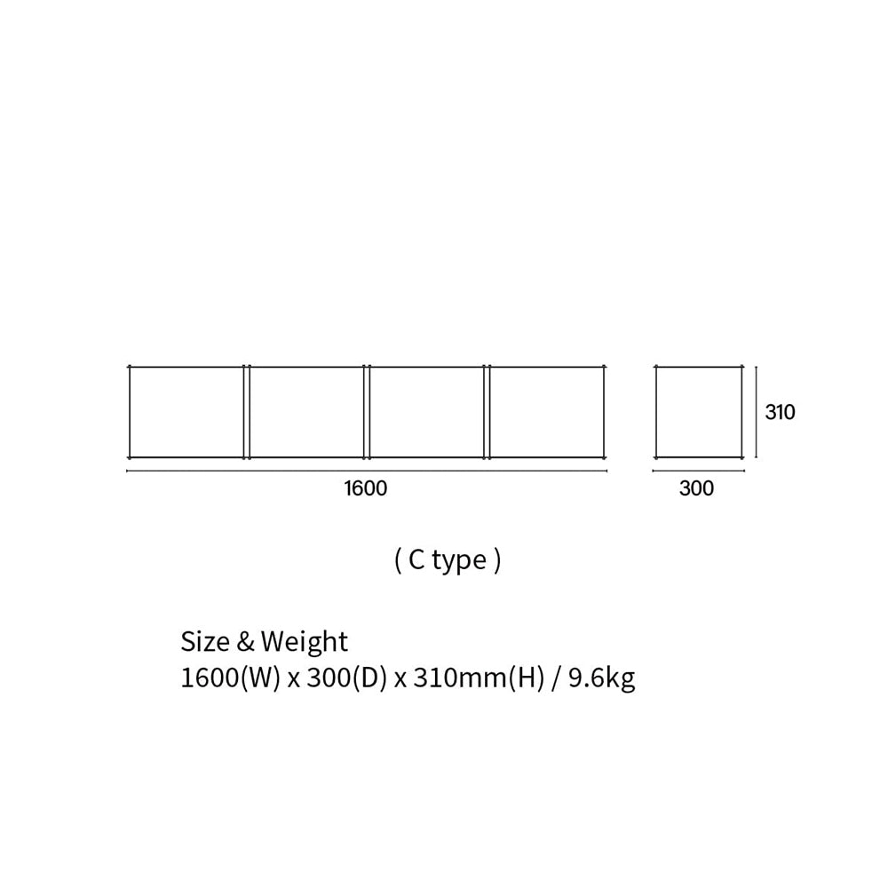 rhombus lab・Module Shelf 模組化收納層架 (4入組)