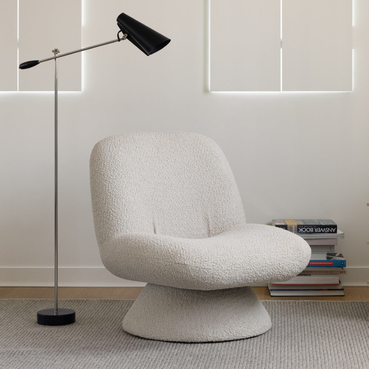 flat point・FRAN Lounge Chair 圈圈絨旋轉休閒椅